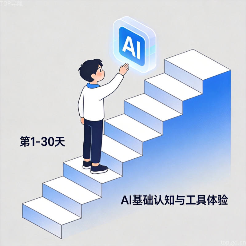 90天AI使用学习进阶路线图展示