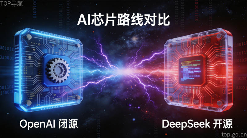 GPT-5.5与DeepSeek V4路线对比示意图