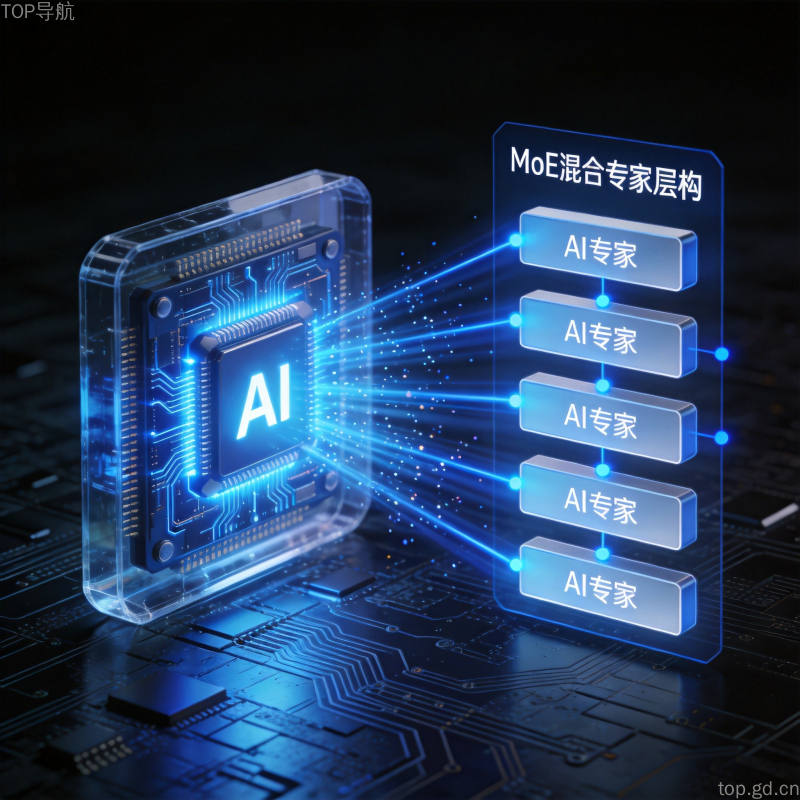 通义千问Qwen3.7芯片纹路蓝紫光效AI神经网络未来科技感