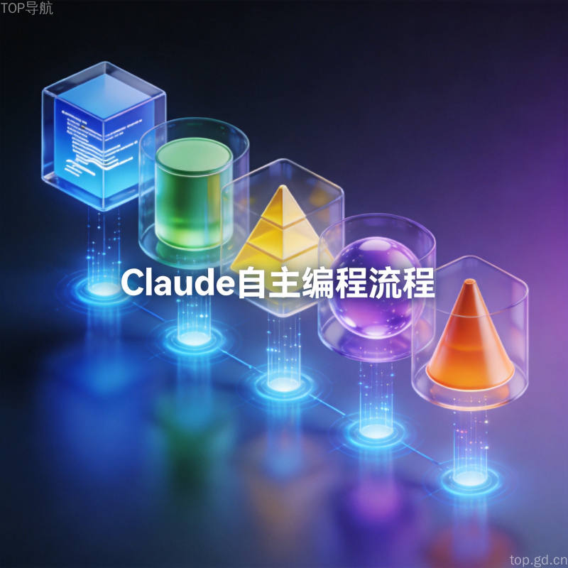 智能体AI工作流程图,展示从代码生成到测试调试的完整链路和科技感设计
