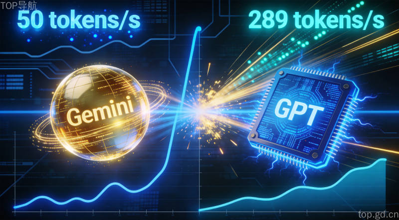 AI工具输出速度对比图表，Gemini极速与GPT稳定性能分析