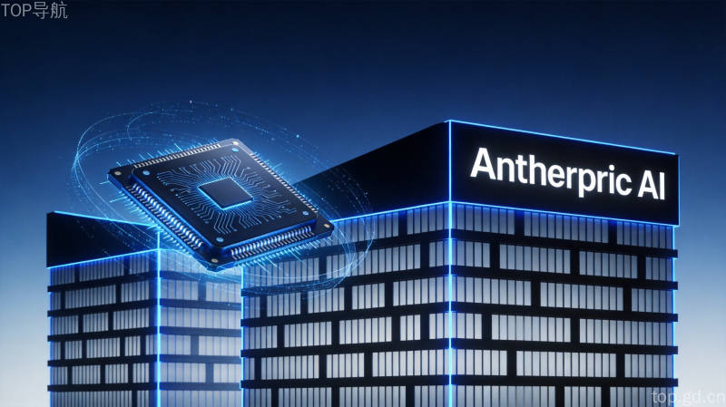 Anthropic完成300亿美元融资,Claude神经网络与金融数据交织,蓝紫商务科技风展现AI资本热潮