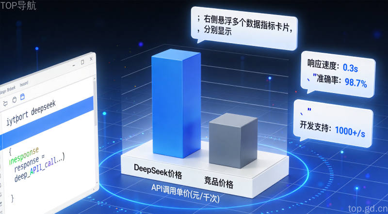 DeepSeek V4-Pro永久降价80%,价格对比柱状图与代码界面,蓝色科技感展现国产AI价格优势