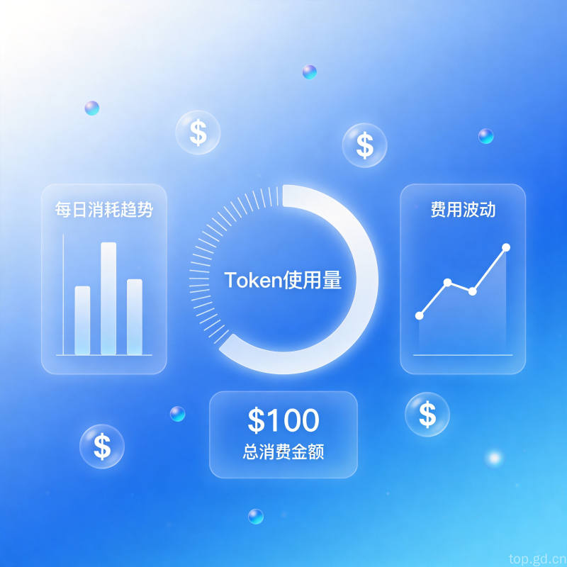Token按量计费可视化仪表盘图表