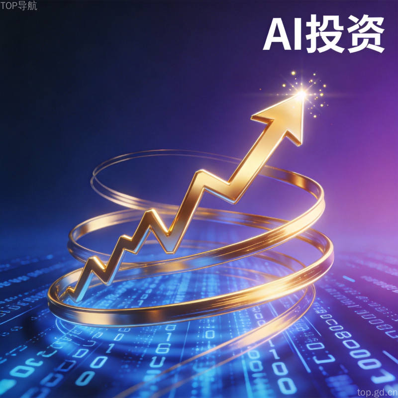 金色股票K线图与蓝色数据流交织,展示谷歌股权融资的规模与AI投资概念