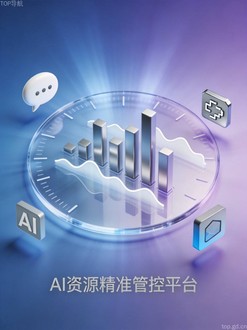 玻璃拟态仪表盘显示AI工具用量和成本曲线的数据分析界面