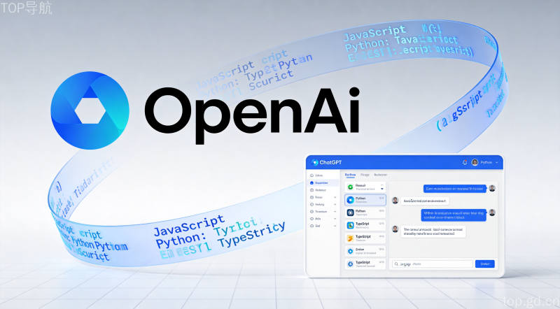 OpenAI GPT-5.6界面展示，代码与语言模型可视化
