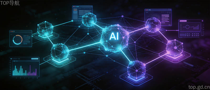 AI智能体通过MCP协议连接多种AI模型的架构示意图