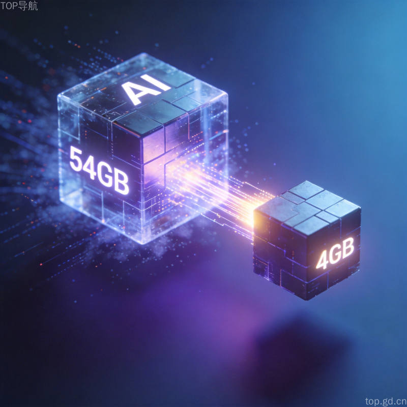 大模型从54GB压缩到4GB的可视化对比
