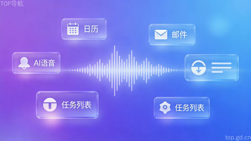 ChatGPT桌面应用语音交互界面概念图，展示玻璃拟态风格的全双工语音功能