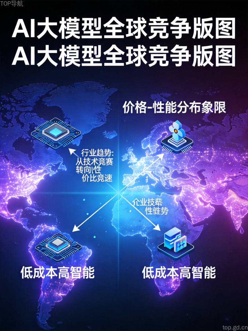 全球AI大模型价格性能竞争格局分析,各厂商在成本与智能维度上的差异化定位