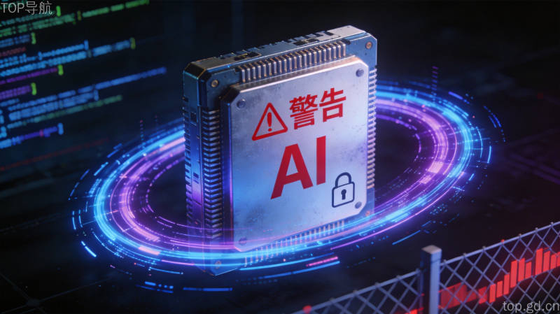 白宫AI安全测试框架概念图，展示AI芯片与安全防护审查体系