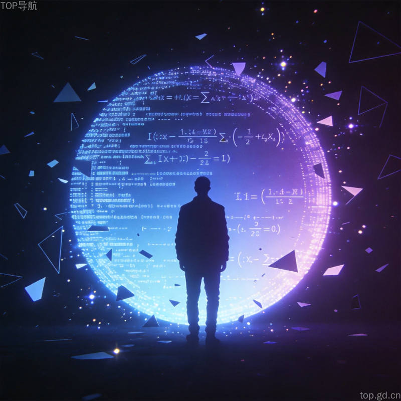 科技人物剪影站在代码光环前象征AI人才变革